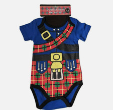 Scottish Piper Baby Body Strampler 12-18 Mona...