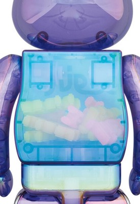 BE@RBRICK X-girl CLEAR PURPLE 100% 400% MEDICOM TOY Bearbrick