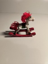 Vintage Classic 4  Wooden Rocking Horse Christmas Toy Ornament Decor