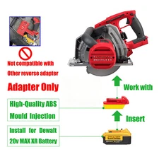1x for Milwaukee M18 Work with for DEWALT 20V MAX Li-ion Battery- Adapter Only