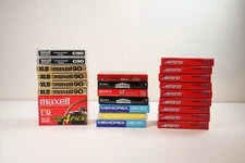 Blank cassette tape lot sealed new Maxell c90 90 XLII Memorex DBS