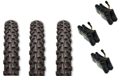3 x Tyres Fits Prams Emmaljunga Mondial 12 1/2 x 2 1/4 & '3 x FREE TUBES'