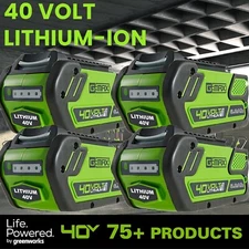 1/4PACK 40 V 6.0Ah 29472 For Greenworks 40V Lithium G-MAX Battery 29462 24312
