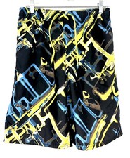 Nike Board Shorts Mens Large Neon Swim Trunks Mesh Lined