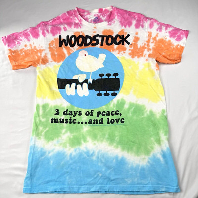 LIQUID BLUE Tie-Dye T-Shirt Woodstock Peace Love Music Unisex Size S