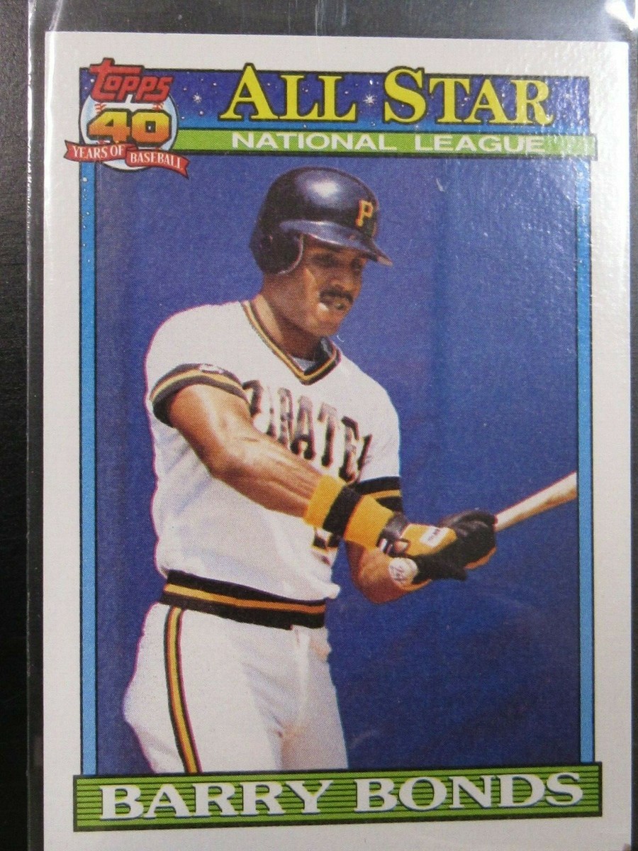 1990 Topps All Star Barry Bonds Pittsburgh Pirates Baseball Card