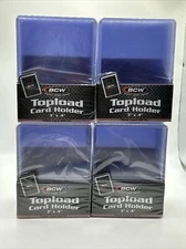 BCW 3X4 Thick Card Toploaders 4 Packs of 10 for up to 168pt Cards, 40 Total