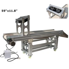 TECHTONGDA® 59"x11.8" Industrial Transport Heat Resistant Canvas Conveyor System