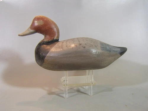 red head duck decoy Jim Currier Havre de Grace Md. ca. 1950