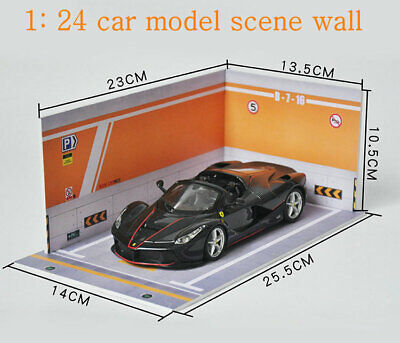 1:32 Simulation Car Garage Scene Background Wall Model Car Toy Storage Display