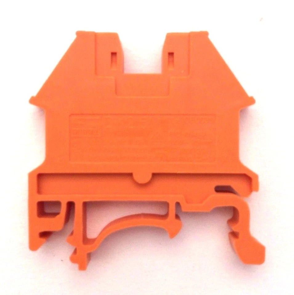 DIN Rail Terminal Blocks 100 Quantity DK2.5N-OR Orange Dinkle 12AWG 20A 600V - Image 2 of 3