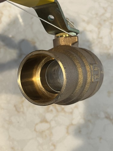 (Box Of 4) 1-1/2" Solder, Standard Port, Bronze Ball Valve 600 WOG, MADE IN USA - Picture 9 of 14