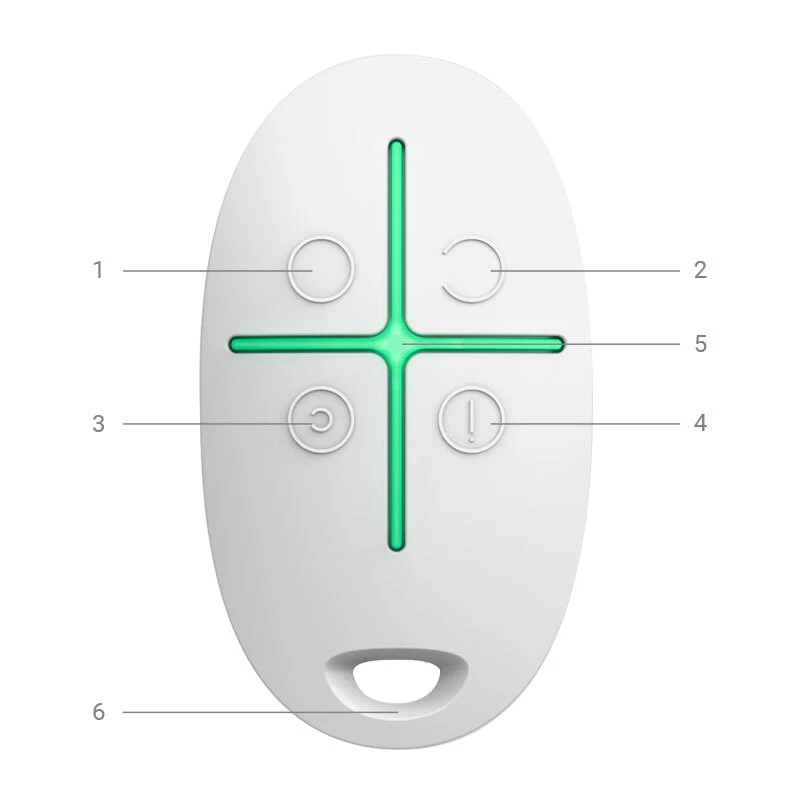 TELECOMANDO ALLARME AJAX AJ-SPACECONTROL-W SpaceControl
