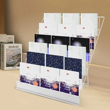 6 Tiers Tabletop Book Rack Brochures Newspapers Magazine Stand Storage Holder