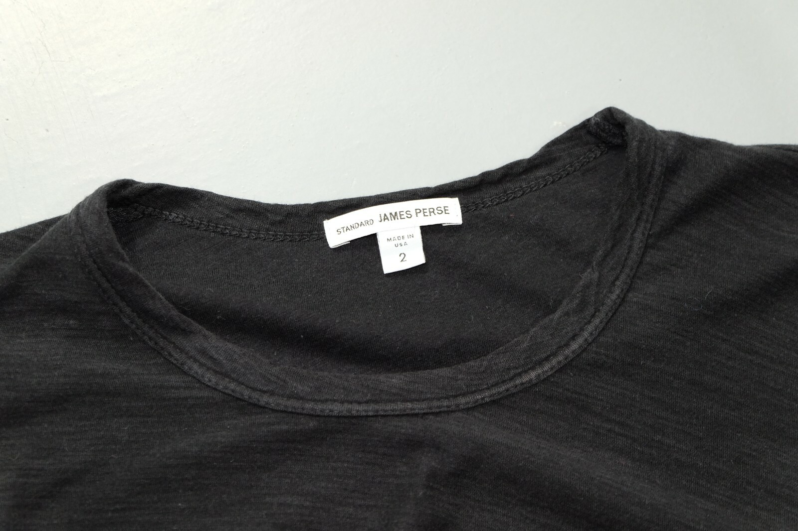 Standard James Perse Black Long Sleeve Top Size 2 Made in USA - Picture 4 of 7