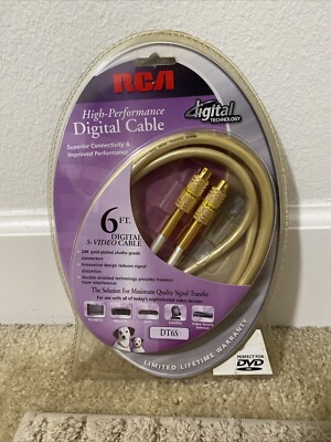 NEW RCA High Performance Combo Audio & Digital 6ft S-Video 24K Gold Connector