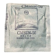 Germanow-Simon Mach (GS) CMS536-50 Watch Crystal 22.0x21.8 NOS Part Hamilton