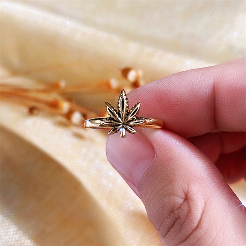 Fashion Leaf 925 Silver Filled,Gold Ring Women/Men Party Jewelry Ring Sz 6-10 - Picture 14 of 14