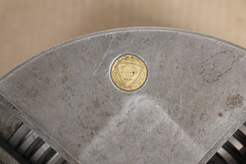 Mandrino tornio bisonte 10" 4 ganasce 6953 con piastra adattatore e ganasce interne esterne - Foto 3 di 12
