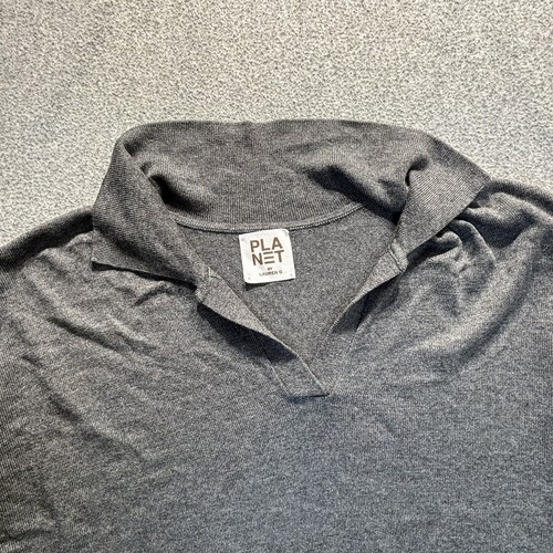 Planet by Lauren G Strickpullover ärmellos Seitenausschnitt grau One Size neu ohne Etikett - Bild 5 von 11