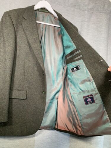 Blazer Brook Taverner Talla 42R Verde Luna Tweed Lana Chaqueta Caza Tiro - Imagen 12 de 19