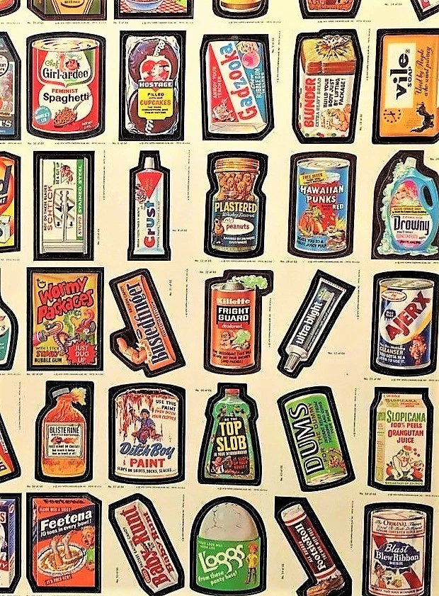Vintage UnCuT Card Sticker Sheet 70's WaCkY Packages Packs has S)hot Wheels NM - Image 3 of 4