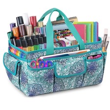 Large Craft Storage Tote Bag with Multiple Pockets, Scrapbooking Carrying Cas...