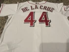Elly De La Cruz Cincinnati Reds #44 White Signed Baseball Jersey BAS Witnessed