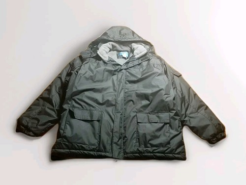 Haband Stag Hill Puffer Jacket Mens XXL Insulated Winter Coat Black Full Zip - Picture 2 of 18