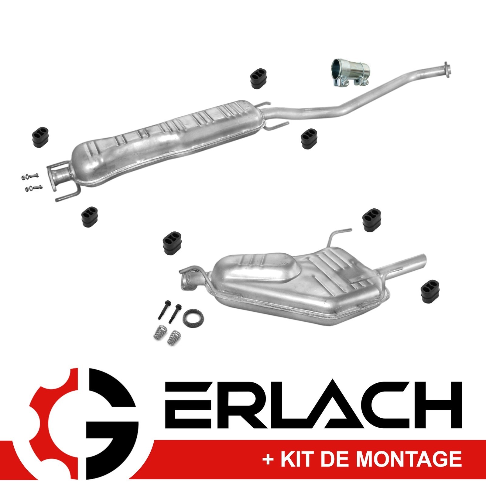 Échappement silencieux Opel Vectra B stoppe les fuites de gaz et vibrations 16V