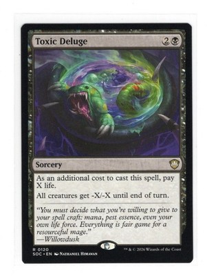 Toxic Deluge - Regular - NM - MTG - 120 - Rare - SOC - Comm: Secrets of Strix
