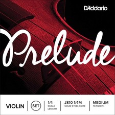 Prelude 1/4 Violin String Set - Medium, removable ball end E