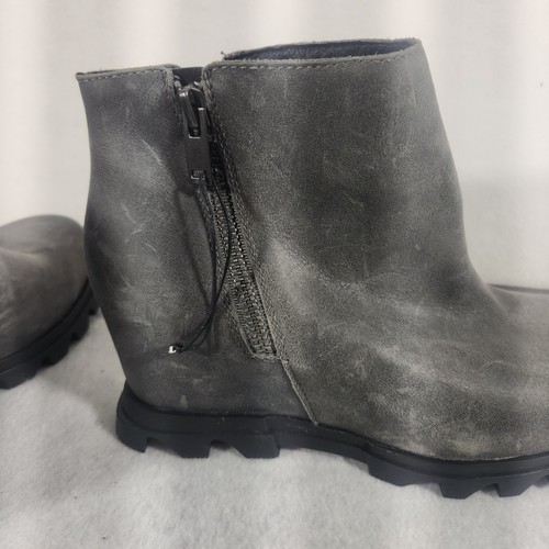 Bottes femme Sorel Jeanne d'Arctique Wedge III zippées grises largeur 9,5 neuves - Photo 8/8