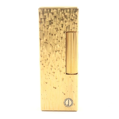 Encendedor de gas con logotipo cuadrado Dunhill estuche dorado encendido suizo OK