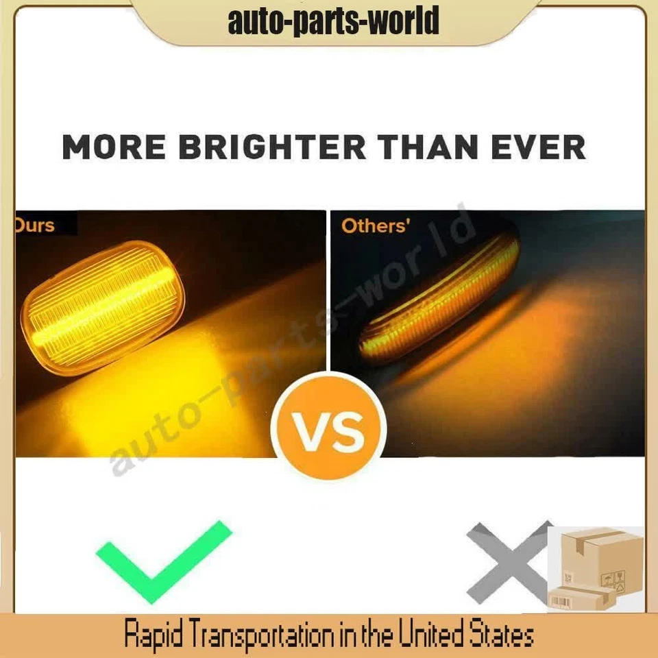 2Pcs LED Turn Signal Light Clear Fits For Camry Corolla Hilux Prius RAV4 RX300 Foto 2 de 4