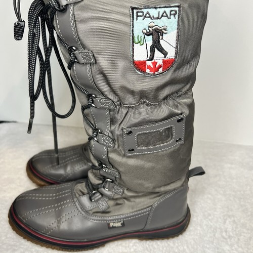 PAJAR Canada Grip Tall Snow Winter Boots Gray Women’s Size 7-7.5 Waterproof - Picture 10 of 13