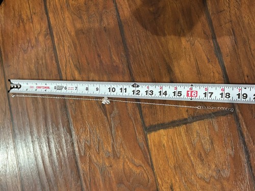 Handmade Sterling Silver necklace 16.5 in chain w/2in extender ribbon charm - Picture 3 of 7