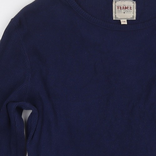 Trading Jeans Co Women's Blue Long Sleeve Top, Size 14 - Picture 11 of 12