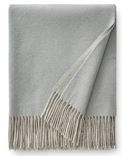 Sferra Renna 100% Cashmere Throw Blanket Bluefin Double Faced Fringed 50x70" New