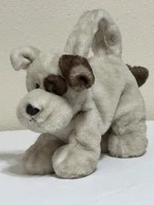 Plushies Huggable Brown Tan Dog Plush Purse Zip Closure