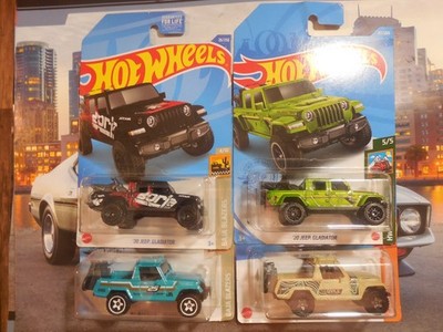 HOT WHEELS JEEP LOT 4 GLADIATOR COMMANDO BAJA BLAZERS HOT TRUCKS GETAWAYS BIKE