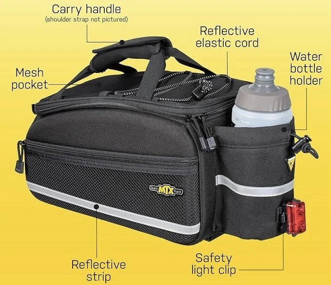 Bolsa de maletero Topeak MTX 2.0 EX sistema QuickTrack portabicicletas Foto 4 de 4