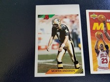 Morten Andersen New Orleans Saints 1992 Bowman #337 White Border ERROR PROOF