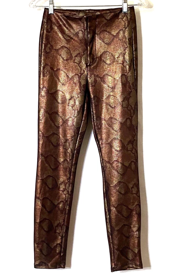 Pantalones al Tobillo Madre Cintura Alta Sin Costuras Looker 27 Multicolor Textura Serpiente Foto 2 de 4