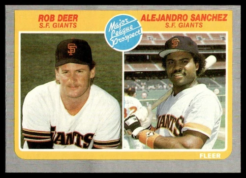 1985 Fleer Rob Deer / Alejandro Sanchez MLP, RC Rookie #648