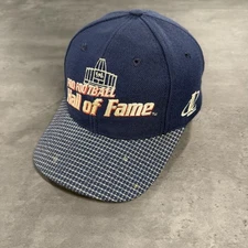 Vintage 90s Logo Athletic Hat NFL Pro Football Hall Of Fame HOF Blue White Cap