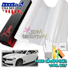 ESSMO PET Super Gloss Metallic Pearl White Vehicle Vinyl Wrap Decal Like Paint
