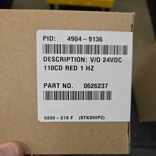 SIMPLEX 4904-9136 VISUAL ONLY V/O 24VDC 110CD RED 1HZ FIRE ALARM STROBE 