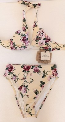 NWT Antonio Melani x The Style Bungalow Mira Flores Bikini Set Top XS -Bottom S