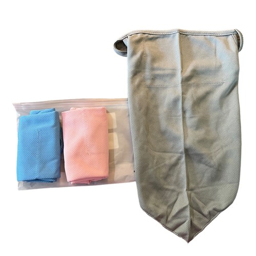 Kinder Mehrfarbig 3er Set Hals Gamasche Gesicht Bandana Blau Grau Rosa